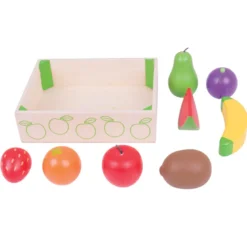 Jouet de caisse de fruits en bois