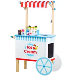 Jouet de chariot de crème glacée en bois