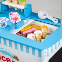 Jouet de chariot de crème glacée en bois
