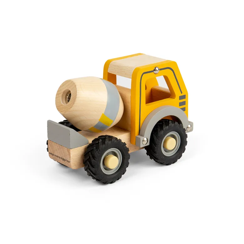 Jouet de mini camion mélangeur en bois