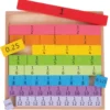 Jouet de plateau de fractions en bois