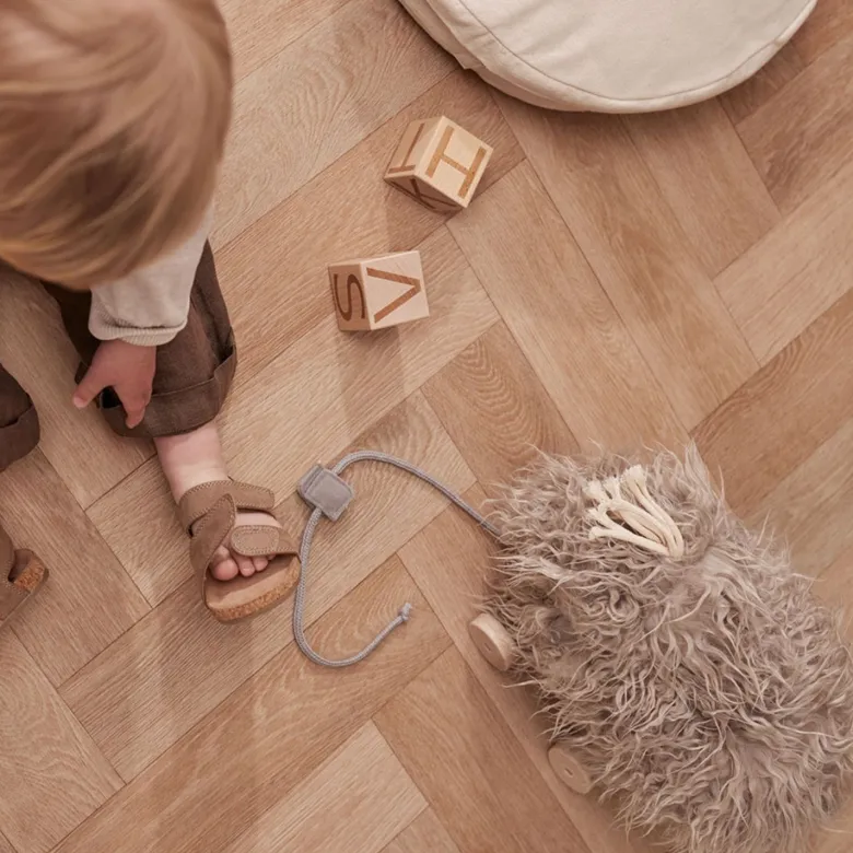 Jouet à tirer en bois mammouth neo