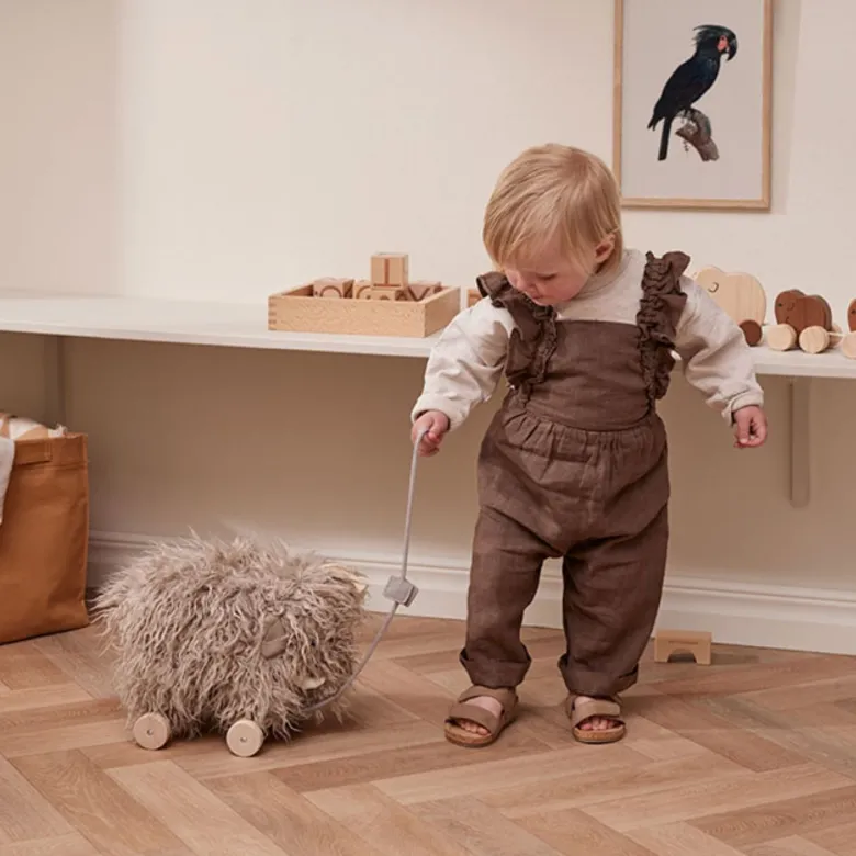 Jouet à tirer en bois mammouth neo