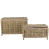 Kally - set de 2 coffres de rangement rectangulaires en kubu naturel