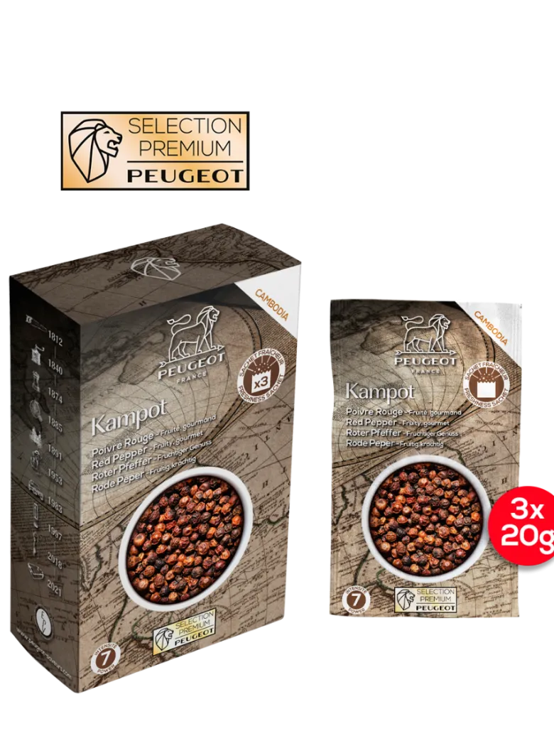Kampot poivre rouge du cambodge, 60g -