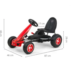 Kart à pédales viper rouge