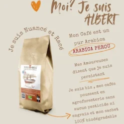 1 kg de café en grain bio du pérou