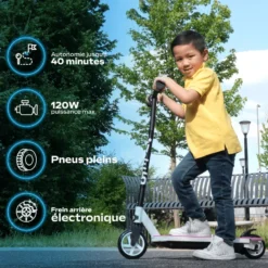 Kid-55 flash – trottinette électrique enfant led, 10 km / dès 6 ans