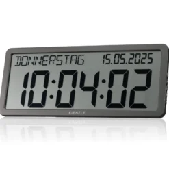 Kienzle horloge murale radio-pilotée avec affichage de la date anthracite