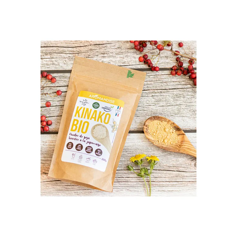 Kinako bio poudre de soja torréfié saveur noisette 200g