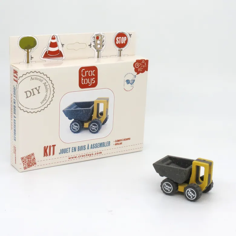 Kit camion tombereau en bois coloré