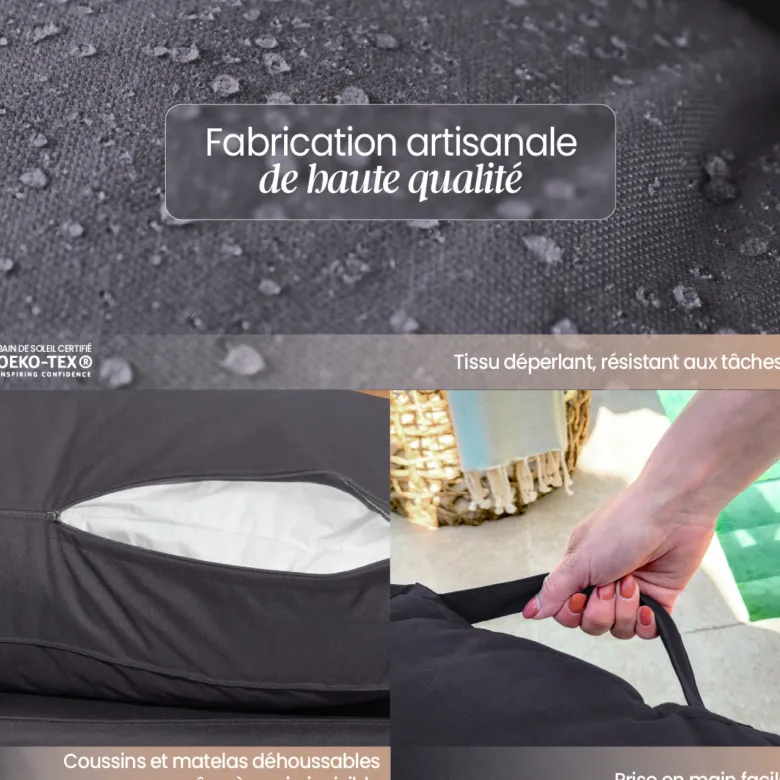 Kit coussins de palette déhoussables