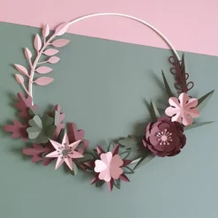 Kit créatif couronne de fleurs en papier