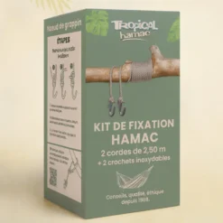 Kit crochets de fixation facile et rapide pour hamac