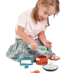 Kit de casserole et poêle en bois