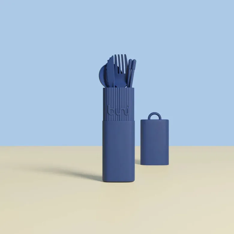 Kit de couvert bini bleu foncé