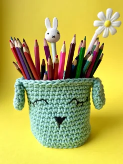 Kit de crochet : 2 kits le pot kawaï et la pochette renard