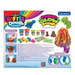Kit de dinosaures en pâte à modeler malléable et fluorescente