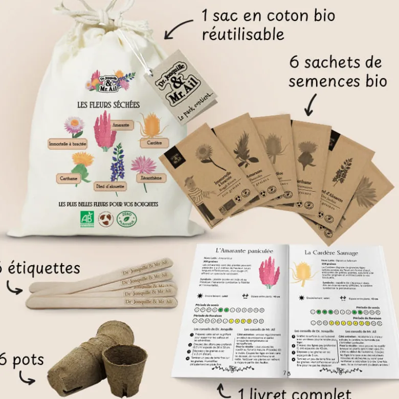 Kit de graines bio - les fleurs séchées