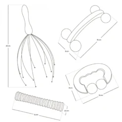 Kit de massage, rouleau en bois