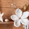 Kit diy fleur en macramé corail – déco murale bohème à créer soi même