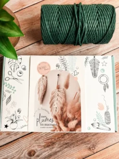 Kit diy plumes macramé jungle - créez votre déco murale bohème