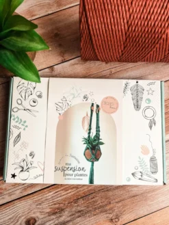 Kit diy suspension macramé agave - créez votre décoration pour plantes