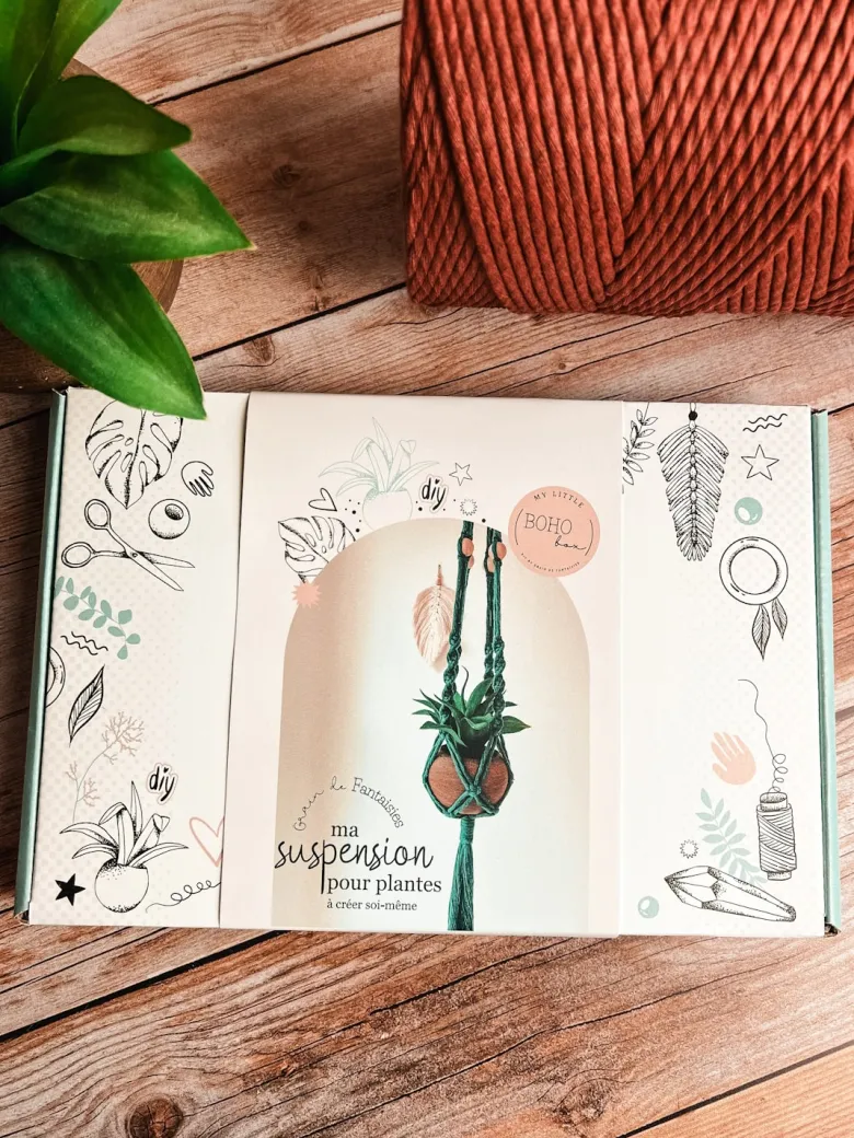 Kit diy suspension macramé agave - créez votre décoration pour plantes