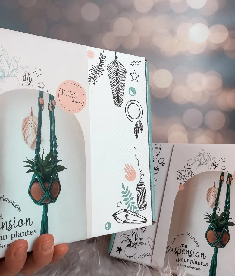 Kit diy suspension macramé agave - créez votre décoration pour plantes