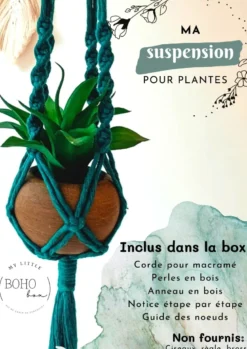 Kit diy suspension macramé terracotta - créez votre décoration pour plantes