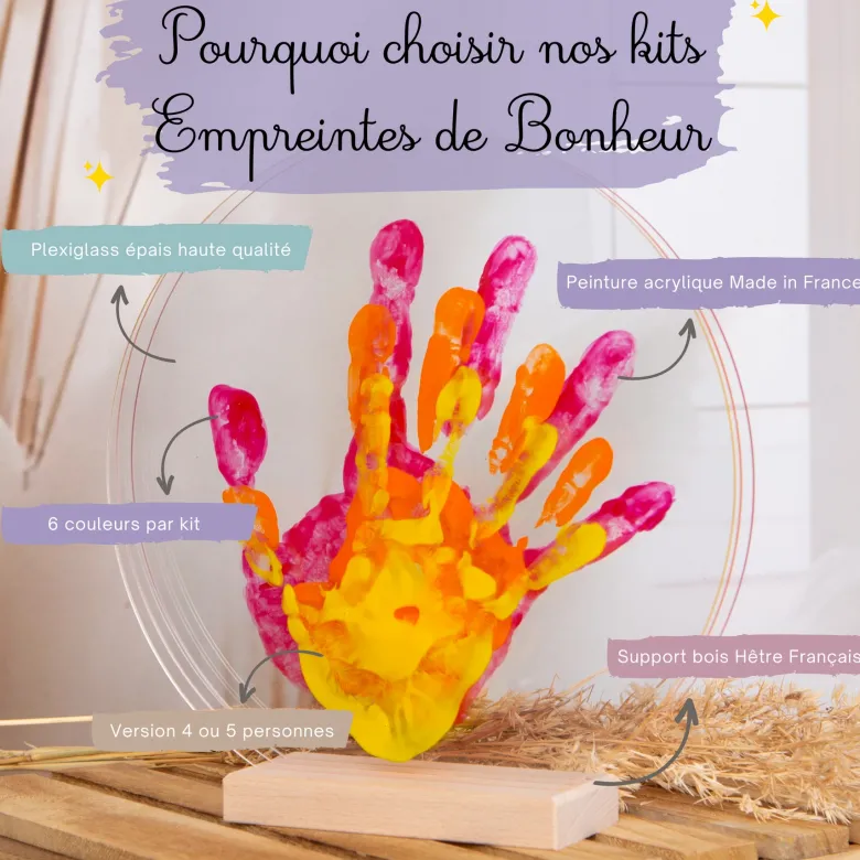 Kit empreinte de mains famille de 3 peps