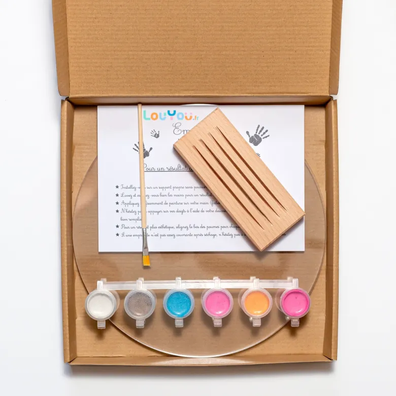 Kit empreinte de mains 4 pers. Nacré