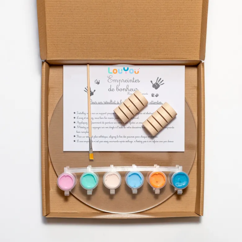 Kit empreinte de mains 4 pers. Pastel