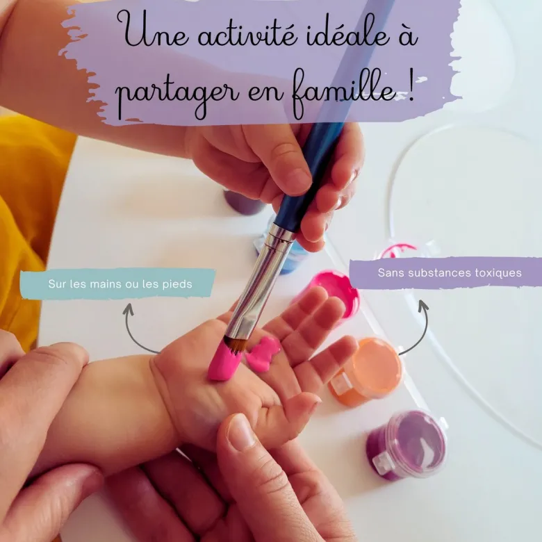 Kit empreinte de mains 4 pers. Pastel