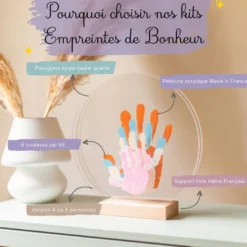 Kit empreinte de mains 4 pers. Pastel