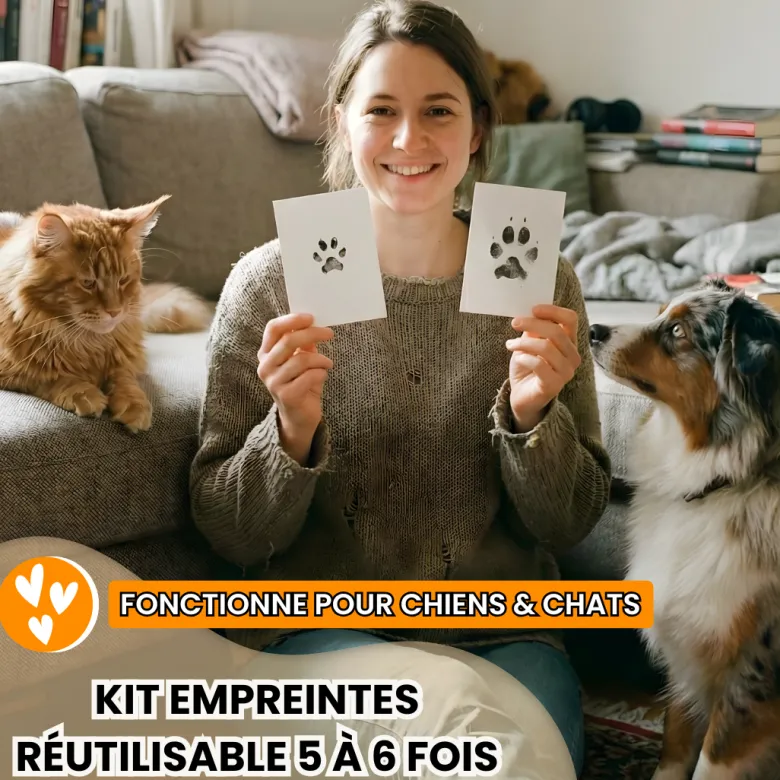 Kit empreintes chat chien + cadre photo