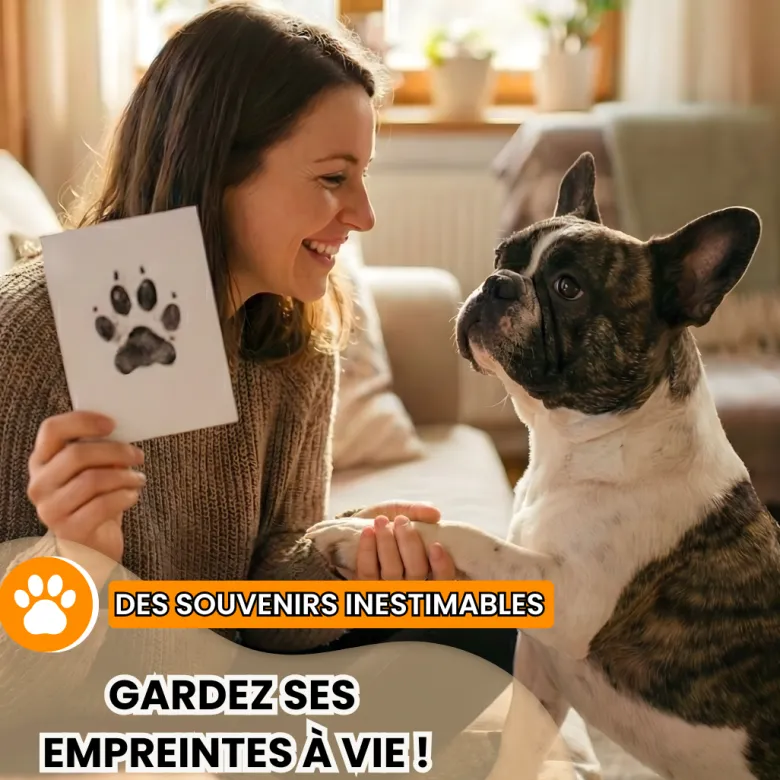 Kit empreintes chat chien + cadre photo