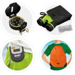 Kit explorateur nature pour enfant jumelles boussole lampe frontale podomètre