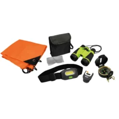 Kit explorateur nature pour enfant jumelles boussole lampe frontale podomètre