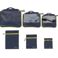 Kit organiseur 6 pochettes de voyage bleu marine