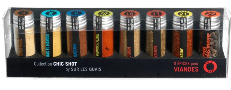 Kit 8 épices pour viandes