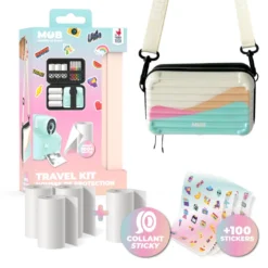Kit travel pixiprint - housse de transport + 4 rouleaux papier - mob