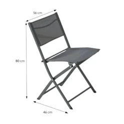 Lagos ensemble table de jardin 200 cm en aluminium et 10 chaises pliantes
