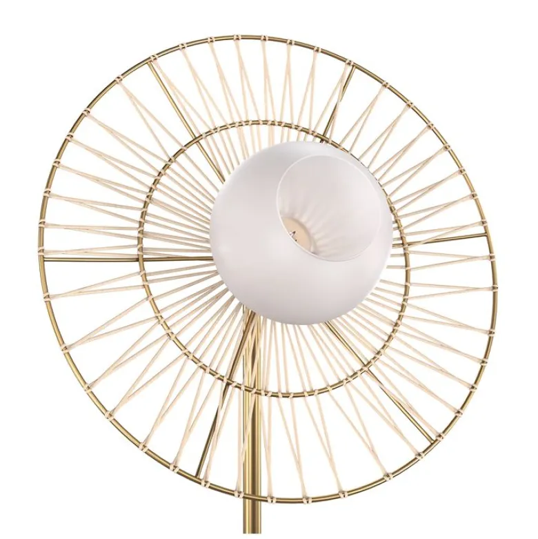 Lampadaire en métal doré 156 cm - bandia