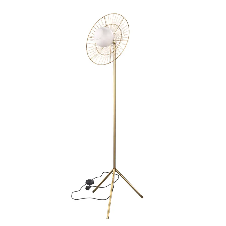 Lampadaire en métal doré 156 cm - bandia