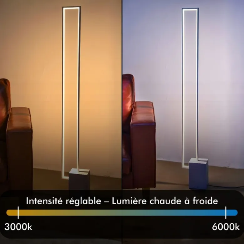 Lampadaire led - inoleds - quadra noir - dimmable