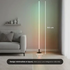 Lampadaire led - inoleds - rgb - halo - blanc