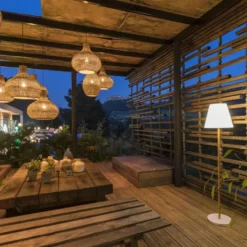 Lampadaire solaire standy wood solar