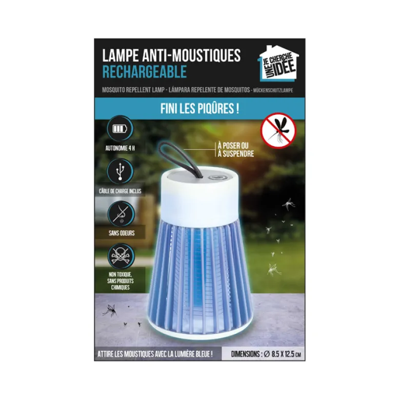 Lampe anti-moustiques rechargeable usb