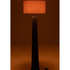 Lampe bois noir h.160cm